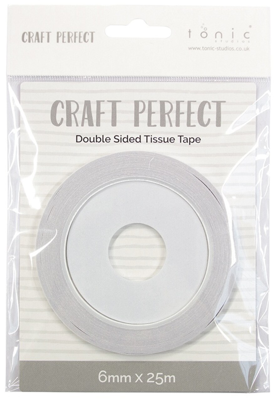 Craft Perfect Double Sided Tissue Tape, Heavy Duty Craft DIY Tape, 6mm x 25m